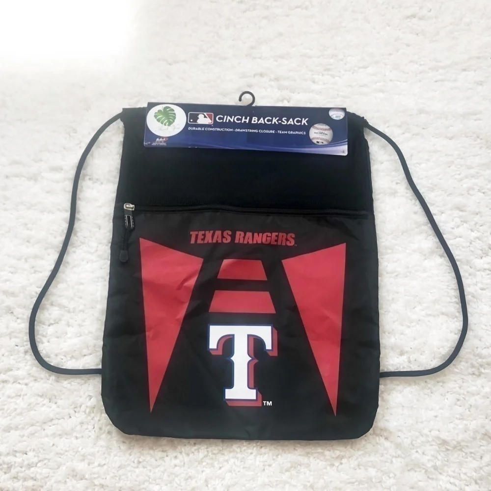 🆕 Texas Rangers MLB cinch back sack bag la…